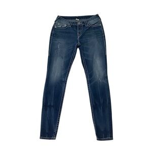 True Religion Women’s Curvy Skinny Jeans Size 28 Big Rainbow Horseshoe